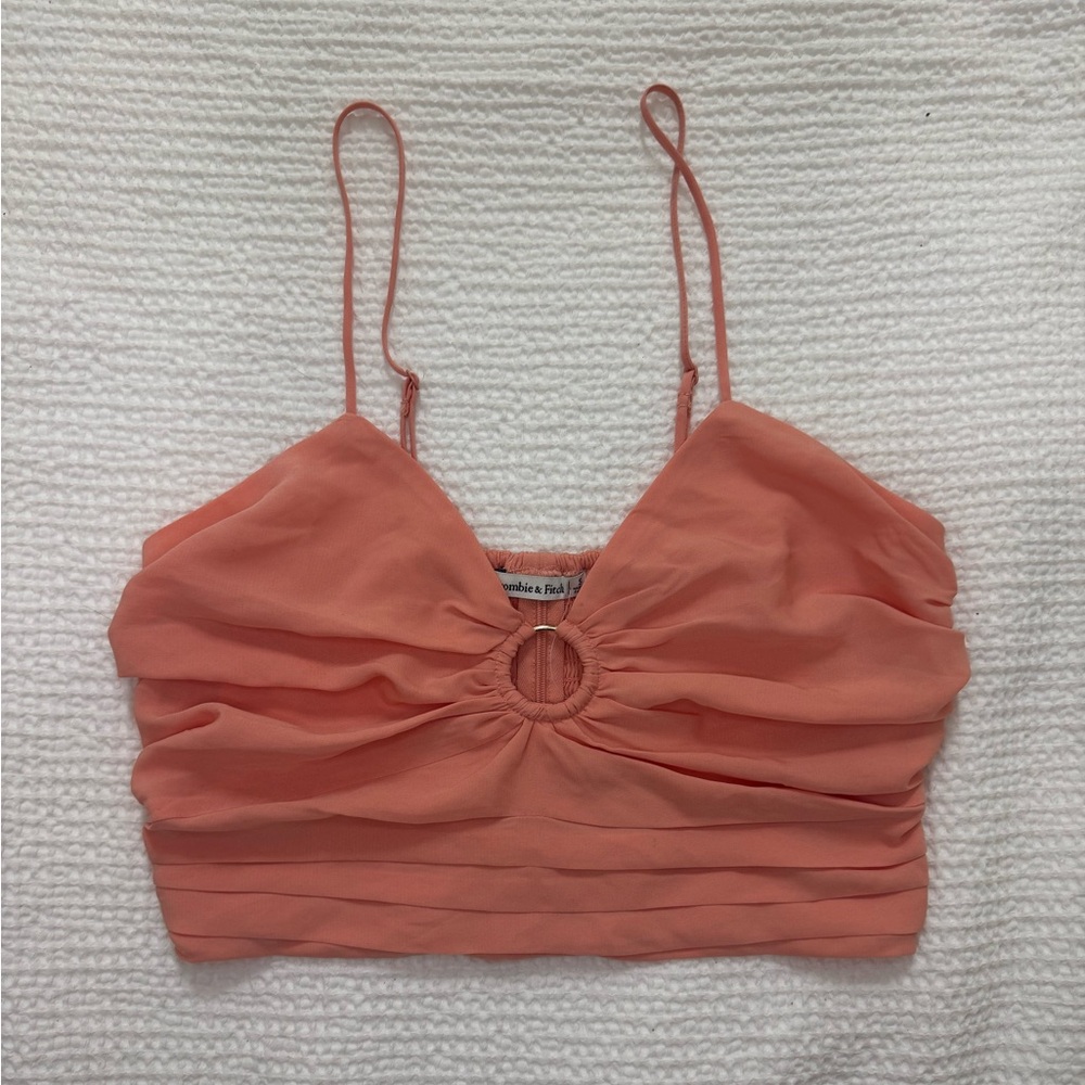 Abercrombie & Fitch Peach Ruched Camisole